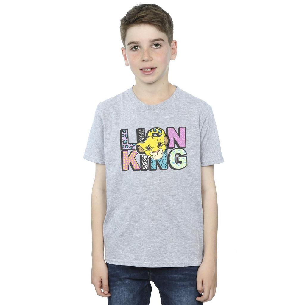 Disney Boys The Lion King Pattern Logo T-Shirt