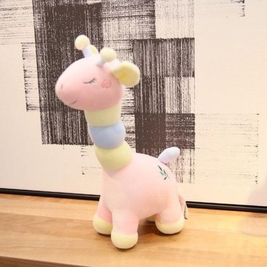 Милый красочный плюшевый жираф, мягкий пушистый полипропиленовый хлопок, плюшевая кукла, украшение для дома, детская комфортная игрушка, подарок на день рождения подруге