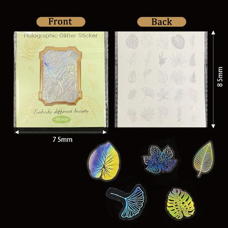 Голографические лазерные наклейки, 100 шт., прозрачные, серебристые, винтажные, декоративные блестящие наклейки «сделай сам», справочник, наклейки для домашних животных, посылка