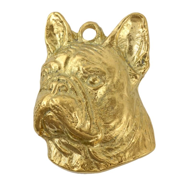 Buldog Francuski Ii - Brelok I Naszyjnik Z Psem W Pudełku, Produkt Pozłacany Wysokiej Jakości, Marka Art-Dog