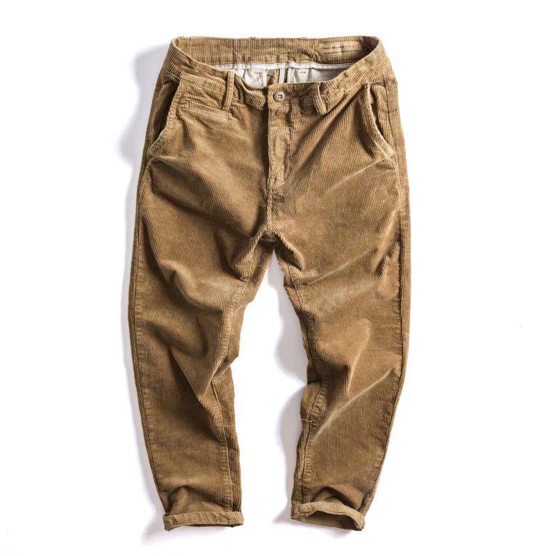 Мужские модные свободные вельветовые зимние брюки 2022 года