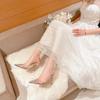 Fashion New Style Fashion Gold Rhinestone Transparent Women Pumps Spring Autumn Stiletto Luxury High Heels Sexy Party Wedding Shoes