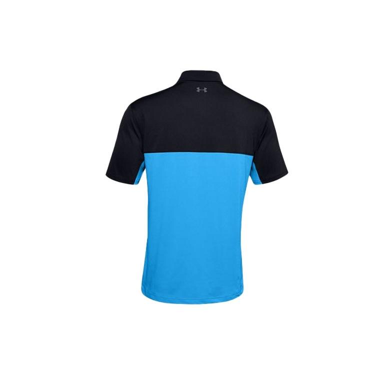 Under Armour Performance 2.0 Crestable Colorblock Polo Shirt 'Black Blue' Men's 1355492-001