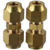 2 Pcs Lengthen Copper Pipe Quick Connector 1/4" Extension Connector AC Copper Pipe  Copper Fittings