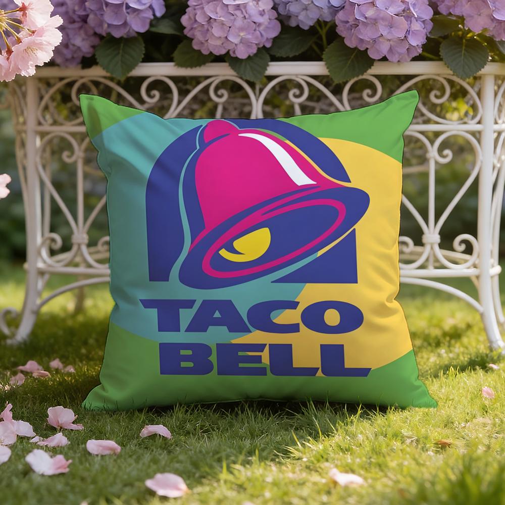 Мексиканский вкус T-Taco B-Bell Наволочка для подушки Домашняя и автомобильная Двухцелевая наволочка: Двусторонняя конструкция для максимального комфорта