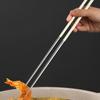 Палочки для еды из нержавеющей стали Длинные палочки для еды Лапша, жареная во фритюре Китайские палочки для еды Многоразовые металлические палочки для еды Посуда
