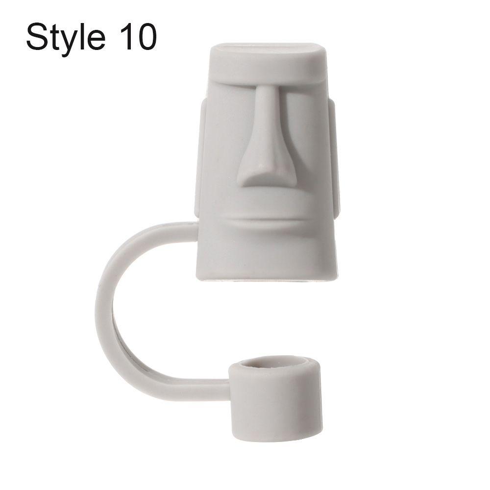 Reusable Splash Proof Straw Tips Cover Cup Accessories Drinking Dust Cap Silicone Straw Plug