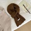 Solid color blended scarf women's autumn and winter new warm Korean version versatile simple fashion fresh and sweet scarf