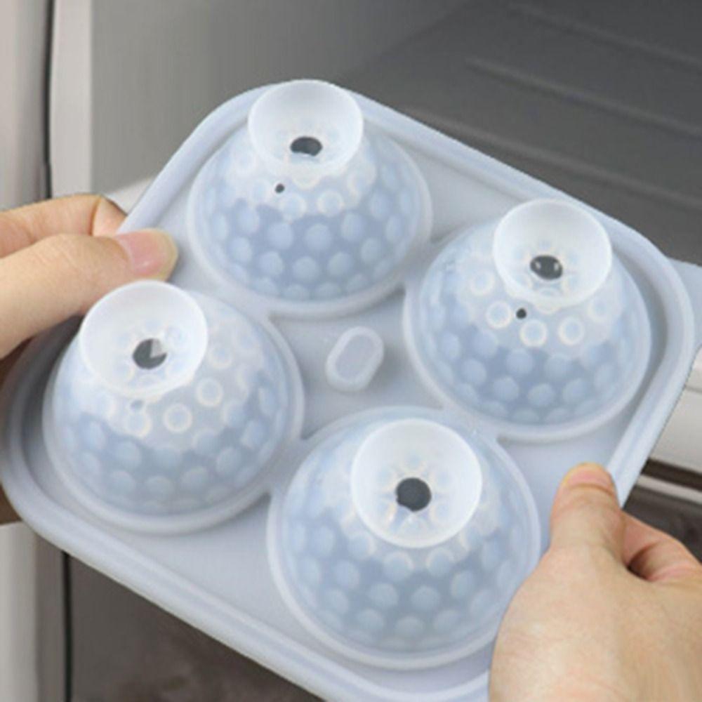 4 Compartments Ice Cube Tray Silicone Sphere Ice Mold DIY Chocolate Mold  Summer