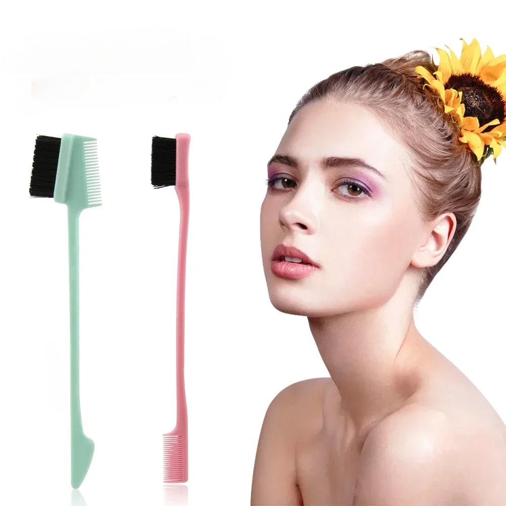 Двусторонняя кисть для бровей, квадратная трехмерная кисть для бровей, тушь для ресниц, многофункциональные инструменты для макияжа глаз