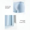 Men Ice Silk Boxer Briefs Mid-rise Waistband Ultra Silk Thin Ice Wide Shorts Underwear Solid Color U-convex Panties