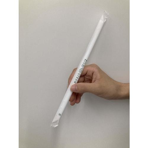 Shibase Kogyo 469 Straw Straws for Juice, Straight, 6mm x 21cm, Paper Wrapped, 500 Straws, White, Made in Japan