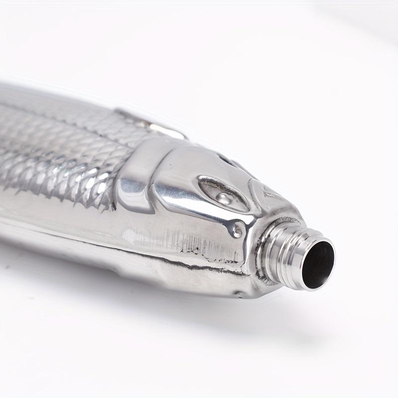 1pc Portable Trout-Shaped Wine Flask for Outdoor Camping, 304 Stainless Steel Fish Design Travel Bottle