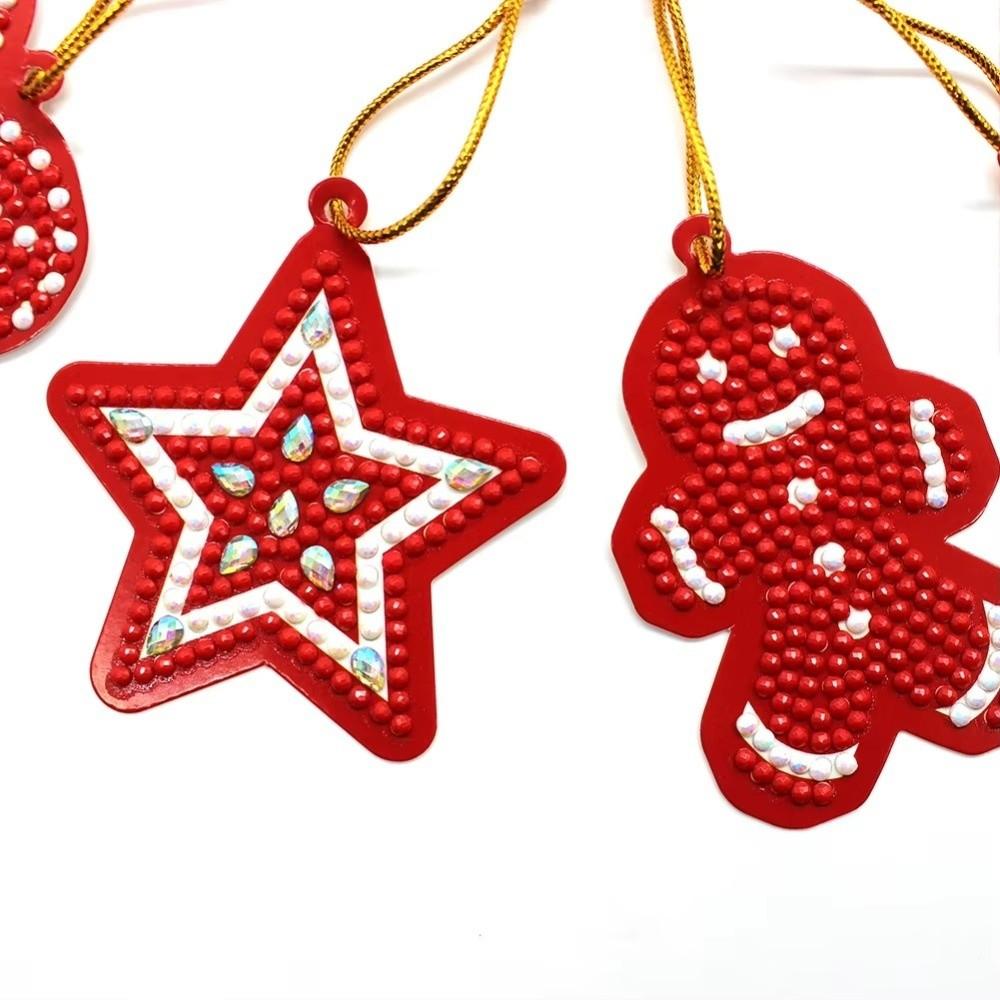 10 PCS Snowman Christmas Tree Pendant DIY Craft Hanging Ornament Handmade Bag Charm Home Decor