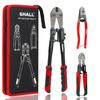SHALL 3-Piece Bolt Cutter, Multi-Purpose Wire Cutter, Powerful Cutting Chain Cutter (Red), 350mm Heavy-Duty Bolt Cutter, 210mm Mini Bolt Cutter, 210mm