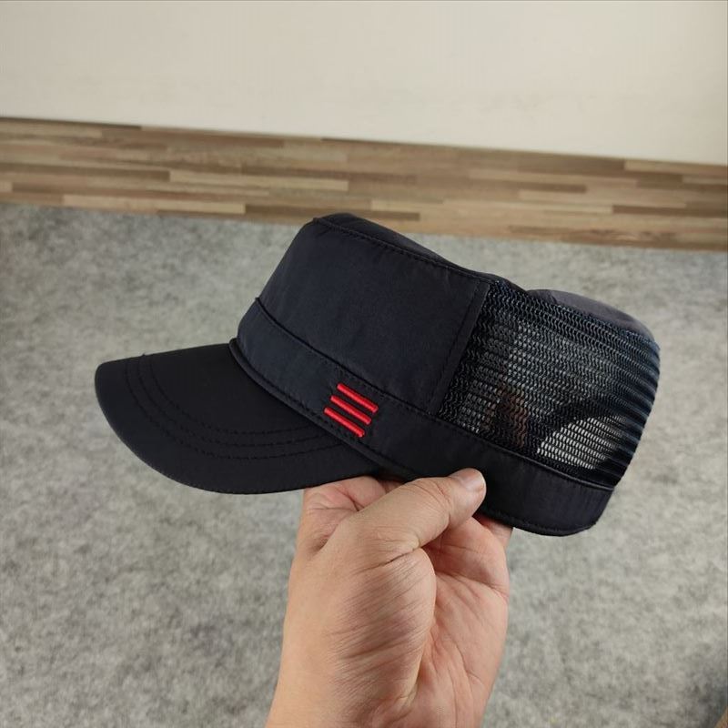 New summer net hat European and American style big head circumference flat top hat casual fashion summer couple sun hat