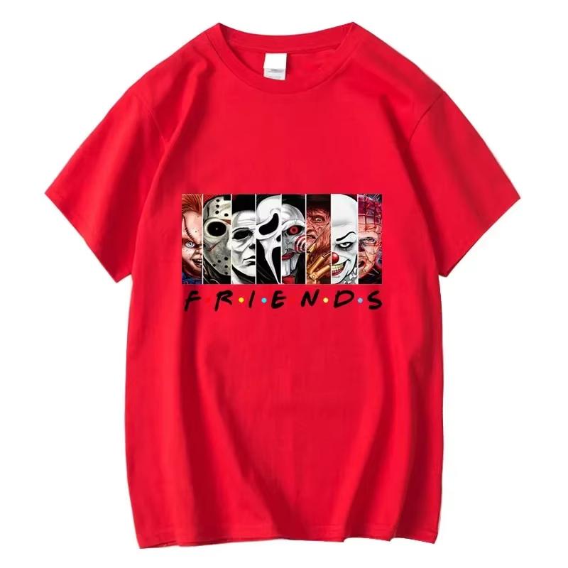 Мужская футболка высокого качества 100% хлопок Футболка Смешный принт Друзья Футболка Свободная Летняя Прохладная С круглым вырезом Мужская футболка Повседневные топы