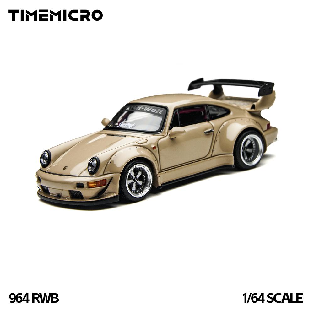 AABKQ1 Время Микро 1:64 Porsche RWB 964 Subaru Impreza Модель автомобиля из литого металла