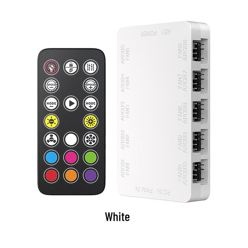 3-pin ARGB контроллер вентиляторов 5В с пультом ДУ и хабом синхронизации для корпусов ПК