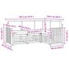 Outdoor Sofa Set 4 pcs Natural and Anthracite Solid Acacia Wood