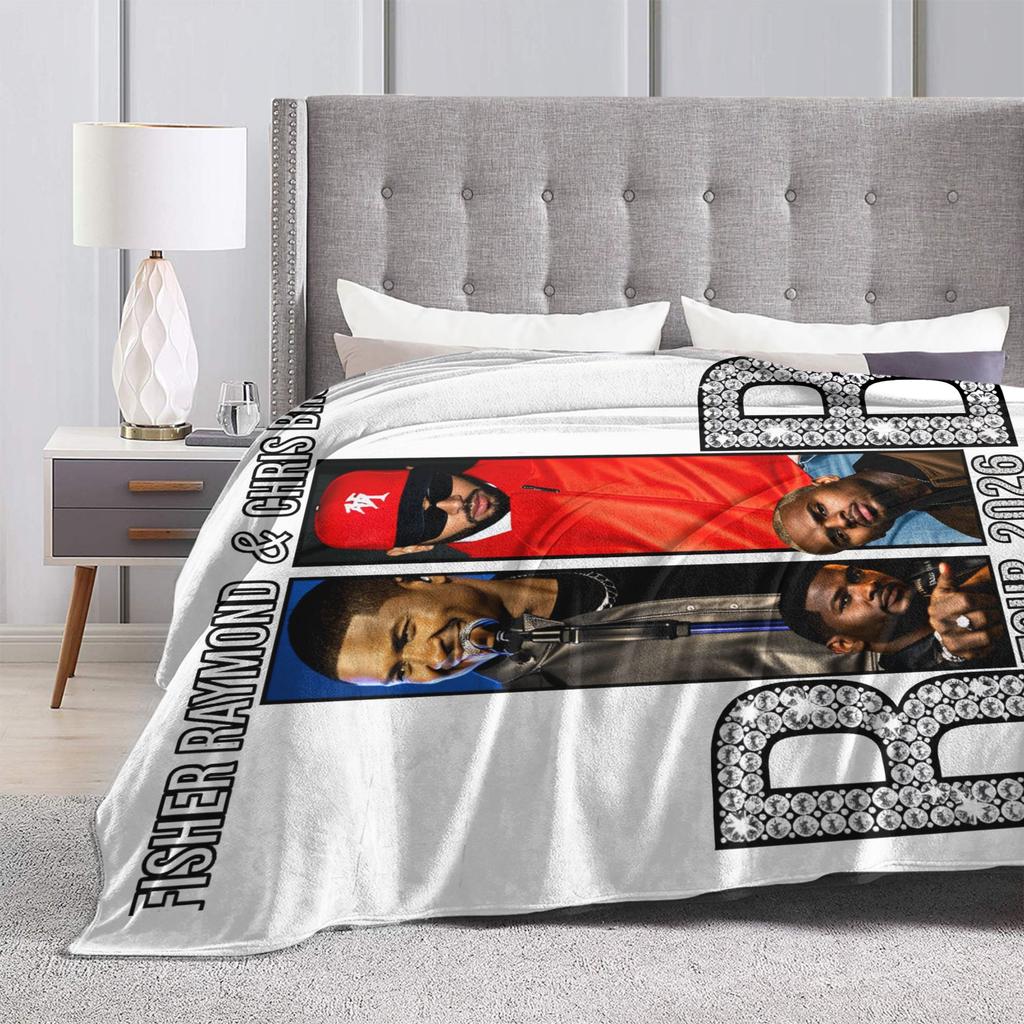 Плед Chris Brown And Usher The Rb Tour Raymond And Brown Теплый Плюшевый Плед Новинка Для Детей Дома Покрывало На Кровать Покрывало На Кровать