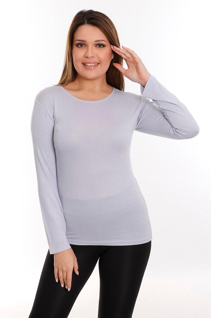 Женская мода, боди большого размера, большие размеры, круглый вырез, длинный рукав, вискоза, розовое боди