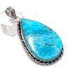 Natural Tibetan Turquoise 925 Sterling Silver Jewelry Pendant 2.29" O1L31