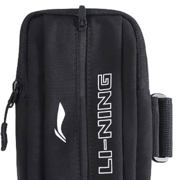 Li Ning Детская спортивная водонепроницаемая дышащая легкая удобная сумка через плечо сумка для мобильного телефона детские сумки Классический-Черный YBDU007-3