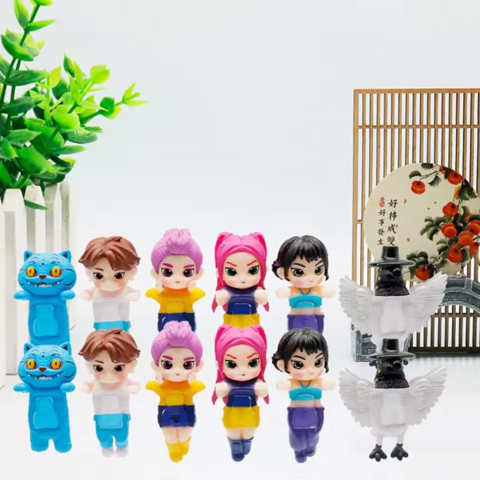 Аниме Охотники на демонов Мини-фигурки K-pop Коллекционные ПВХ Таинственная коробка Красивая декоративная кукла Модель для фанатов