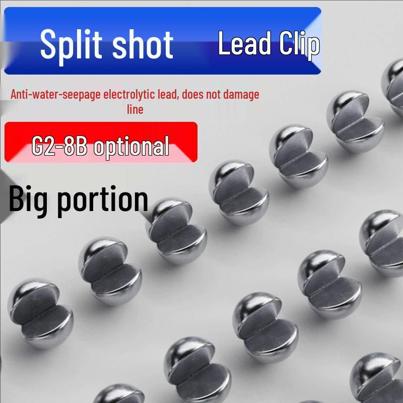 Угольно-черные резинопокрытые микро-свинцовые рыболовные аксессуары - Грузила для фидера и береговой ловли с застежкой-зажимом Open Stream Shot.