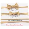 Soft Thin Seamless Tan Bowknot Children's Baby Headbands Stretchy Elastic 1cm for DIY Hair Accessories