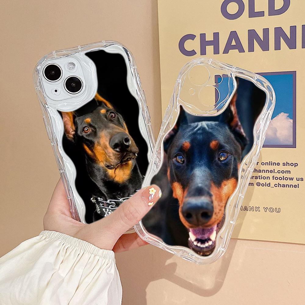 LZ14 Dog Doberman Animal Art Прозрачные мягкие волнистые чехлы для телефонов для Xiaomi 11 Lite Redmi Note13 12 8 Pro 9 12C A3 Infinix Smart 8 Tecno Защитная задняя крышка