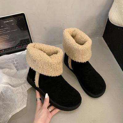 Женская обувь Классические женские зимние сапоги для девочек Теплые сапоги из искусственной кожи с мехом и бархатом Высокие сапоги до колена Зимние кроссовки до щиколотки Botas