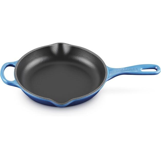 Сковорода Le Creuset Signature чугунная/поднос круглая 20 см лазурная (20182202200422)