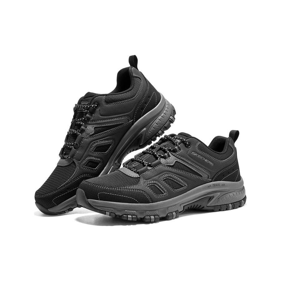 Skechers Hillcrest Cyan Mountain Амортизирующие Низкие Уличные Ботинки Мужские Черные 237379-BKCC