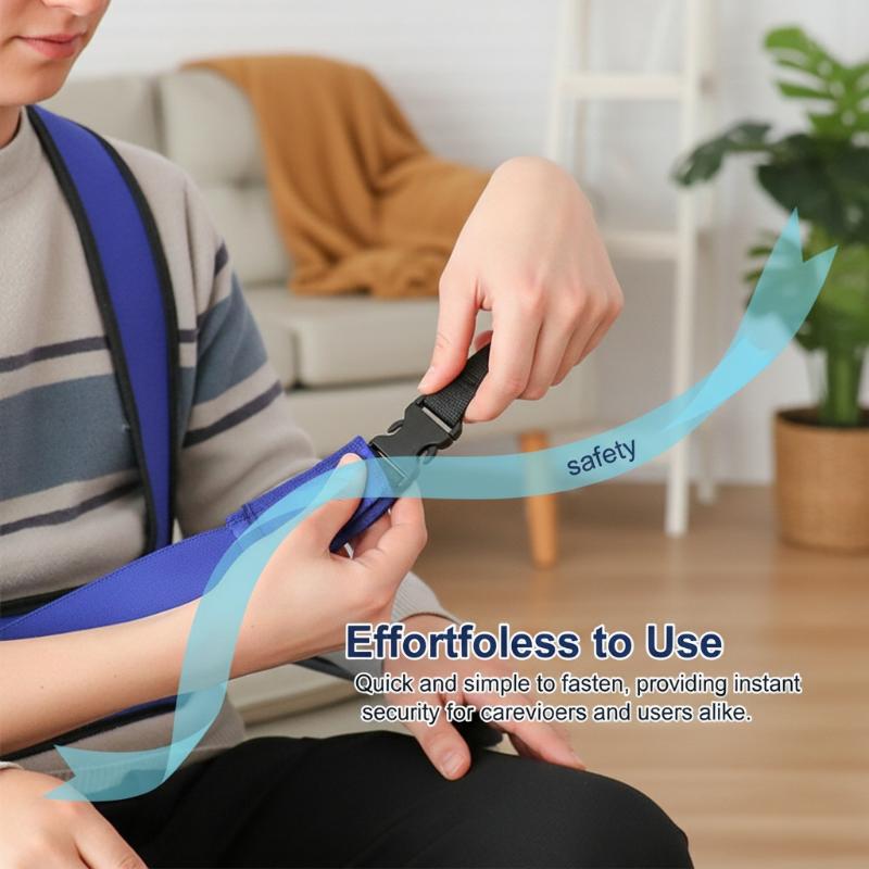 Breathable Anti Slip Wheelchair Fixing Belt for Elderly Adjustable Waist Harness Straps Daily Safety Aid