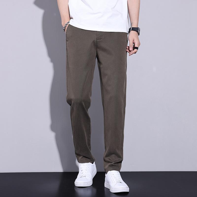 Новые повседневные брюки для мужчин Простые мужские брюки Приталенные и прямые брюки для мужчин