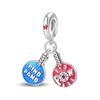 Fashion 925 Silver Football Jersey Badminton Baseball Dumbbell Sports Charm Beads Fit 925 Bracelet DIY Birthday Jewelry