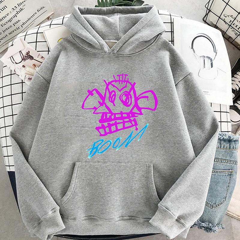 Arcane Jinxed Monkey Autumn Winter Men's Hoodie Vintage Unisex Pullover Vintage Graphic Hoody Tops Oversize Streetwear Clothing