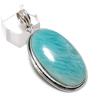 Amazonite Gemstone 925 Sterling Silver Jewelry Pendant 2.17"