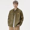 American Retro Tooling Denim Jacket Men'S Long Sleeves Loose Large Size Army Green Jacket Top Trendy Brand