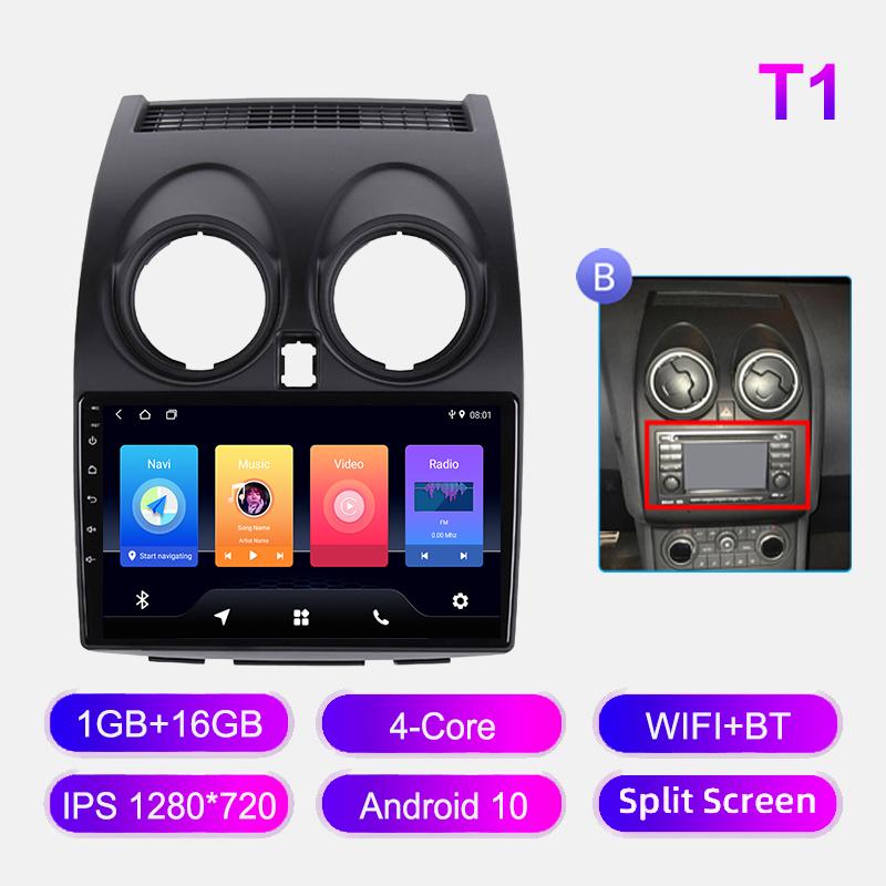 Автомобильное радио Android Auto для Nissan Qashqai J10 2006-2013 Carplay 4G WIFI GPS навигация Автомагнитола Видеоплеер Без 2din головного устройства