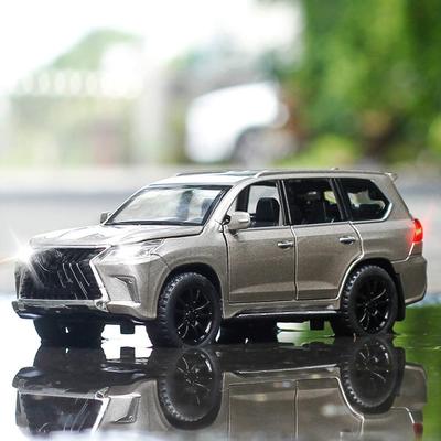 Для модели Lexus Mini Car Diecast Alloy Sound Light Pull Back Car Model Toy Toy Car Gift Present (Внедорожник LX570) 1/32 и