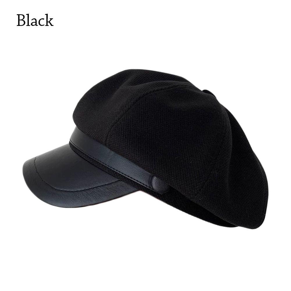 Breathable Beret Hat Windproof Panama Cap Adjustable Painter Octagonal Cap  for Women
