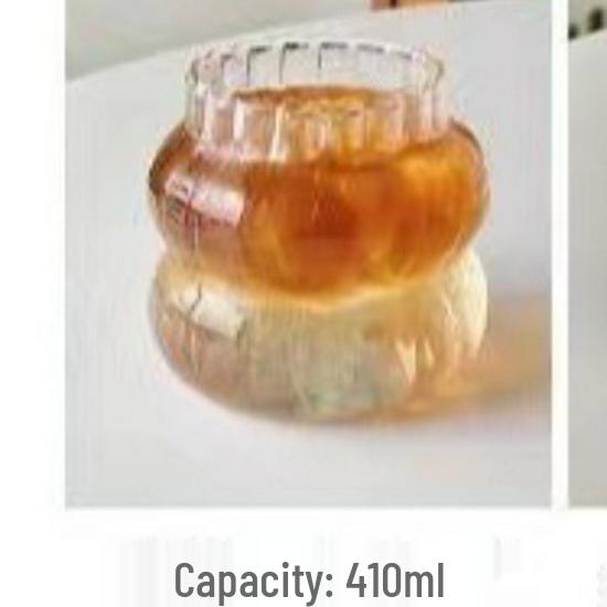 High Borosilicate Glass Vertical Stripe Heat-Resistant Cloud Cup - Transparent, Thickened, Single-Layer Design for Household Use.