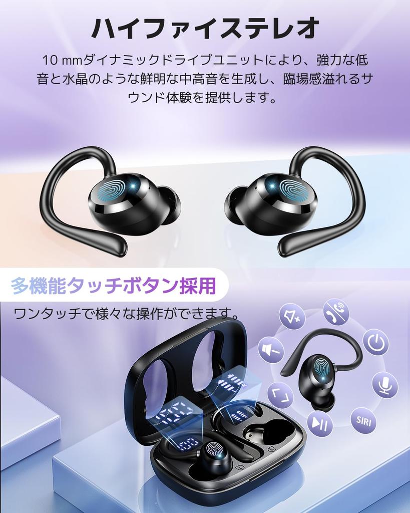 Wireless Earphones Earphones Equipped with Bluetooth Bluetooth Chip Wireless Earphones Bluetooth MELUST 60 Hours Continuous Playback Earbuds Earphones