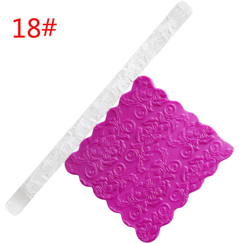 Тиснение акриловая скалка помадка сахар ремесло торт инструмент для украшения выпечки