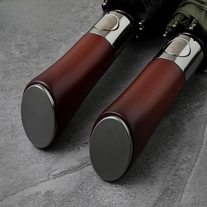 PARACHASE 1.2m Fully Automatic Folding Umbrella with Knife Handle - Korean Forest Design, Business Style.