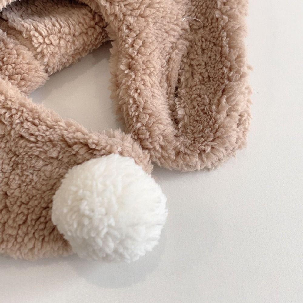 Цельная детская шапка-капюшон, шарф, ветрозащитная детская шапка-бини, милая зимняя детская шапка-шарф