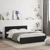 VidaXL Bed Frame with Headboard Black 150x200 Cm 3207477